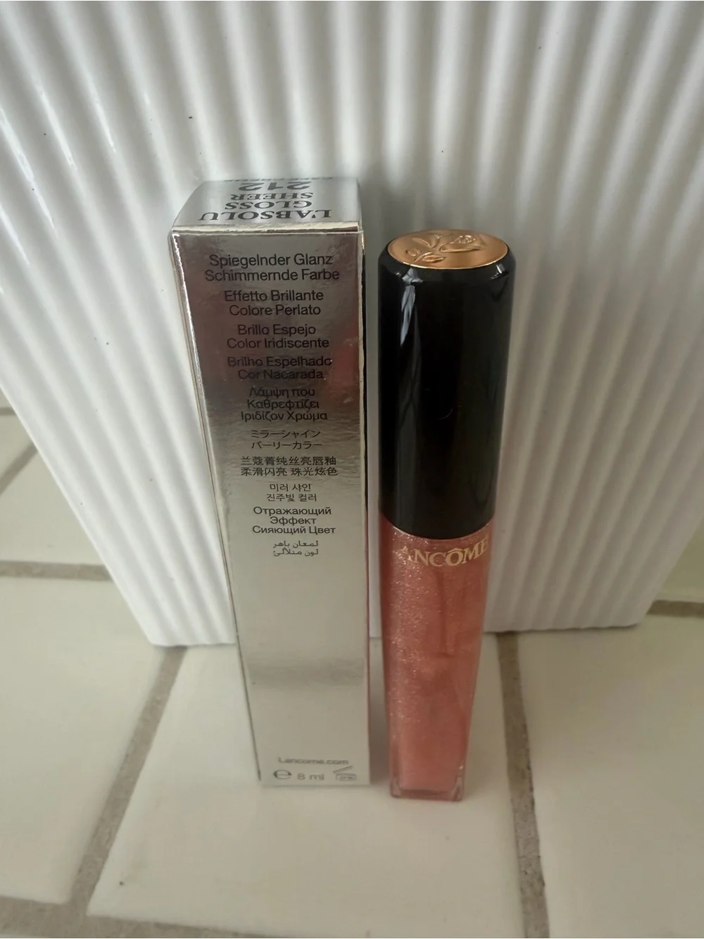 L'Absolu Gloss Sheer 212 Café Crème - Shimmery Peach Lip Gloss